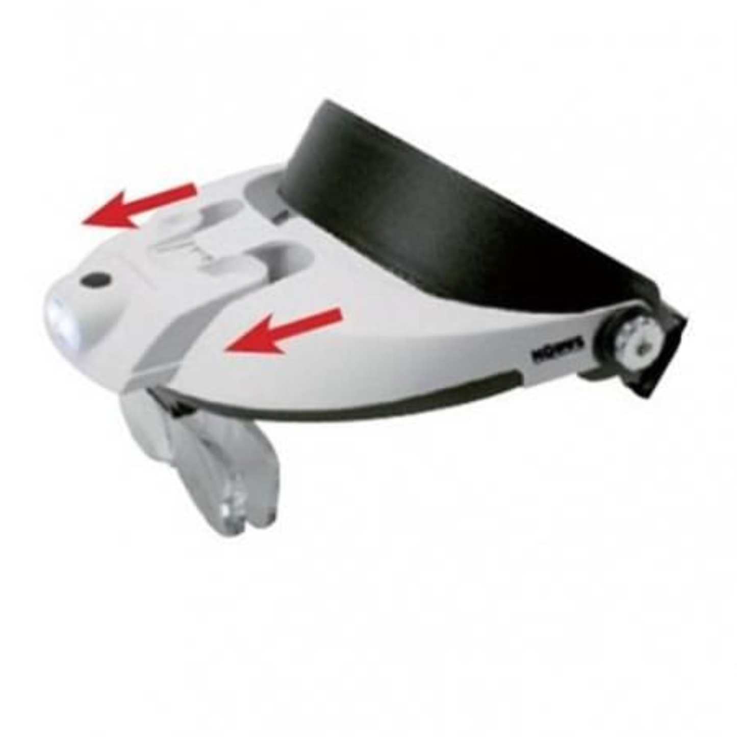 Lupa con diadema con lentes intercambiables y luz