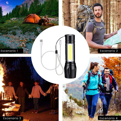 Linterna USB multiuso recargable