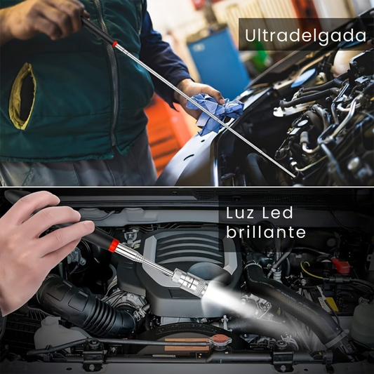 Herramienta magnética telescópica con luz LED